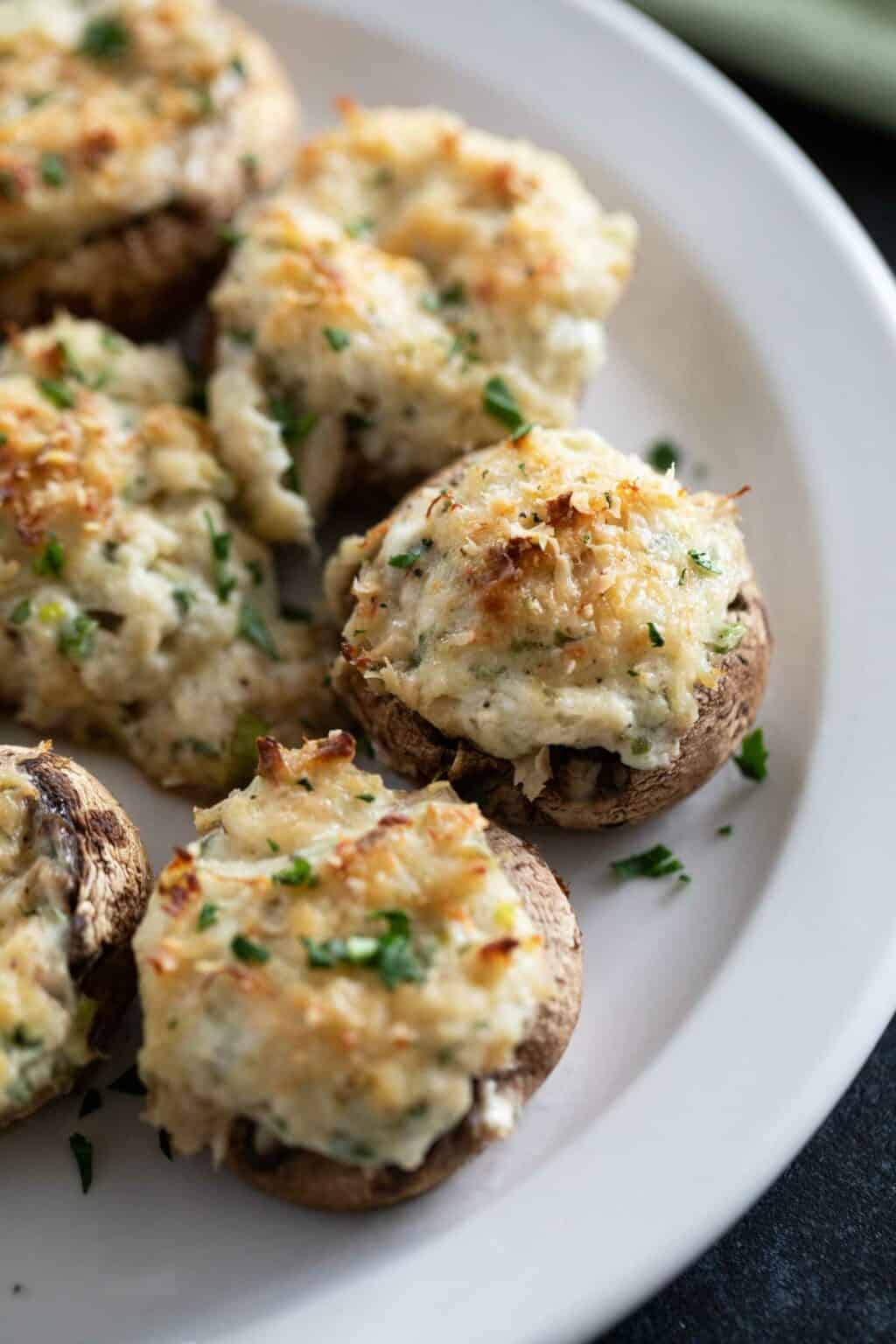 Crab Stuffed Mushrooms - Taste And Tell