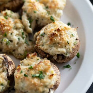 Crab Stuffed Mushrooms - Taste and Tell