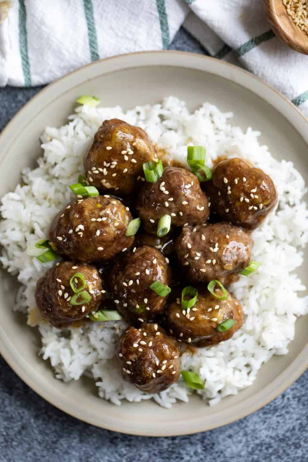 Easy Weeknight Teriyaki Meatballs - Taste And Tell