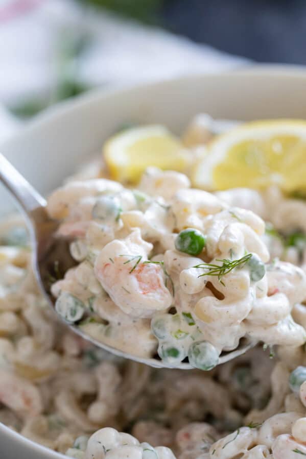 Shrimp Pasta Salad - Perfect for Potlucks! - Taste and Tell