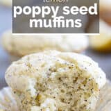 Lemon Poppy Seed Muffins with text overlay.