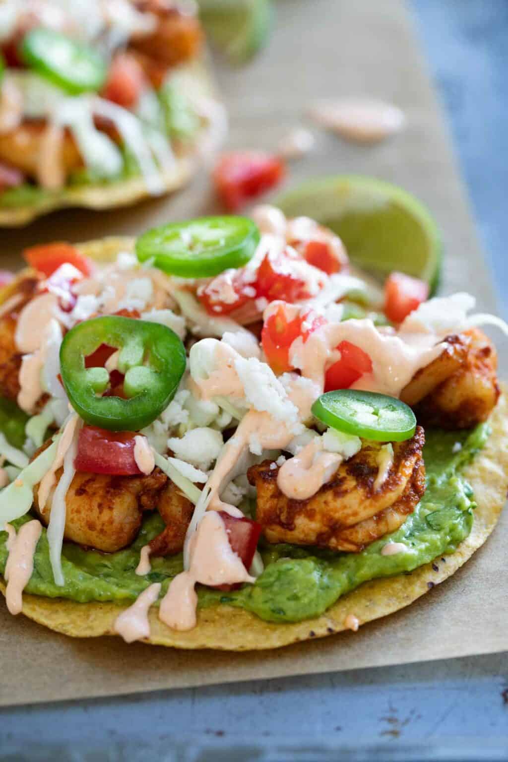 Shrimp Tostadas - Taste and Tell