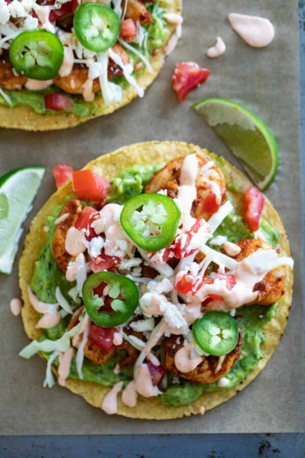 Shrimp Tostadas - Taste and Tell