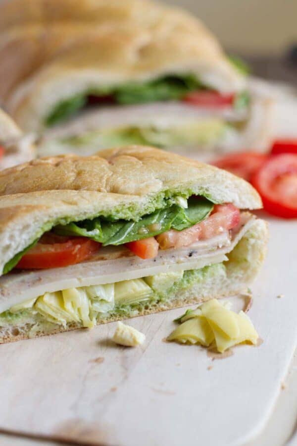 Turkey Sub with Artichokes and Basil - Taste and Tell