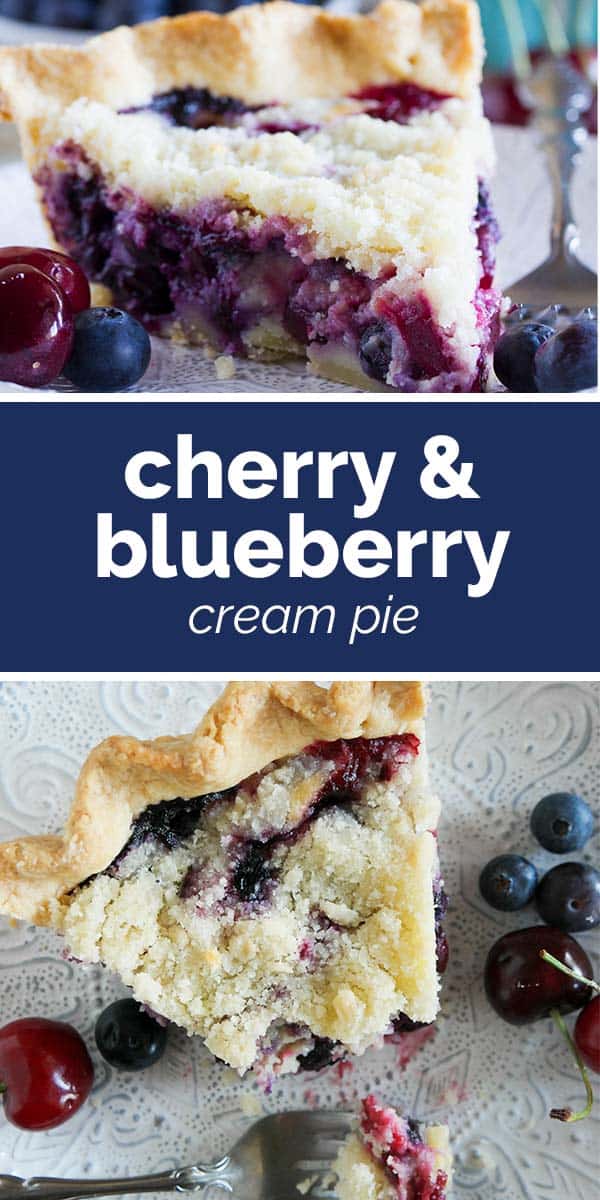 Cherry and Blueberry Cream Pie - Taste and Tell