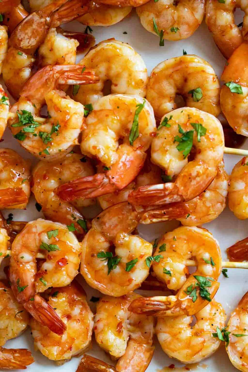 Chili Honey Garlic Shrimp Kabobs - Taste and Tell