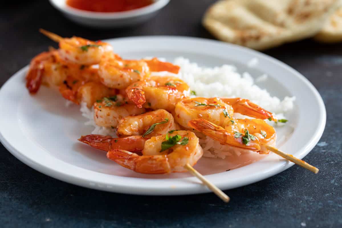 Chili Honey Garlic Shrimp Kabobs Taste and Tell