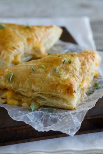 Creamy Chicken and Corn Turnovers - Taste and Tell