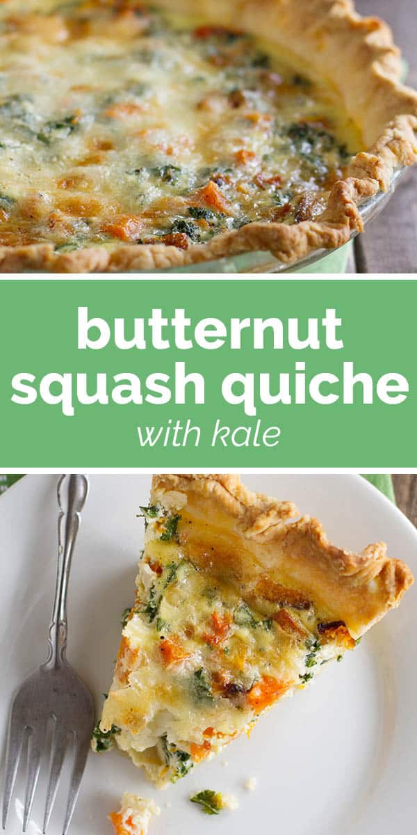 Butternut Squash Quiche with Kale - Taste and Tell