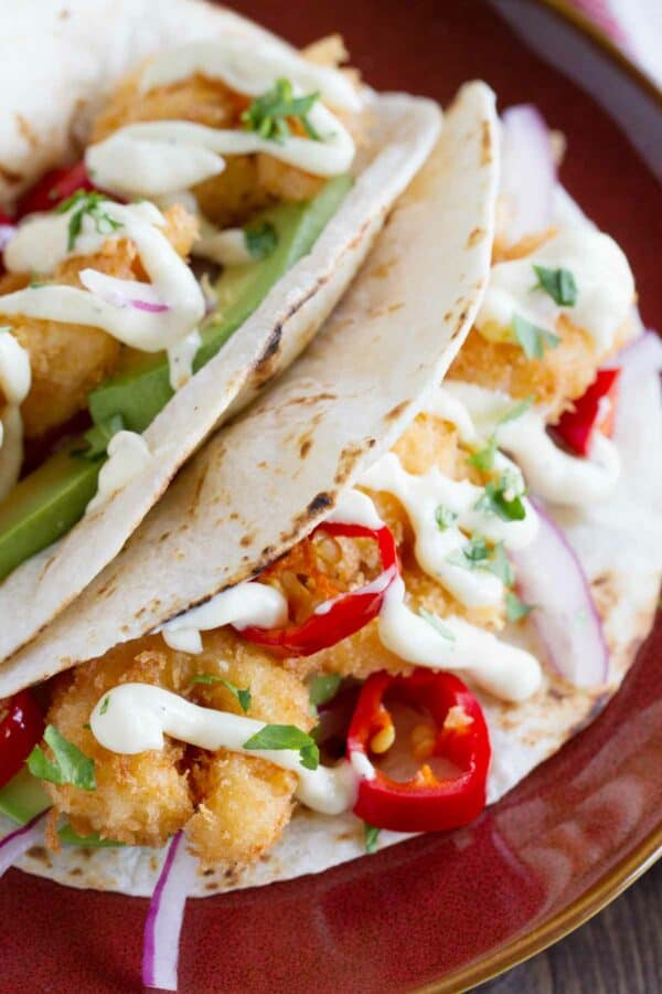 Crispy Shrimp Tacos - Taste and Tell