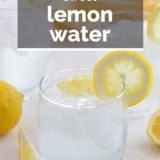 Sweet Lemon Water with text overlay.