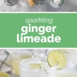 Ginger Limeade collage with text bar in the middle.