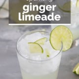 Ginger Limeade with text overlay.