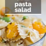 Oriental Pasta Salad with text overlay.