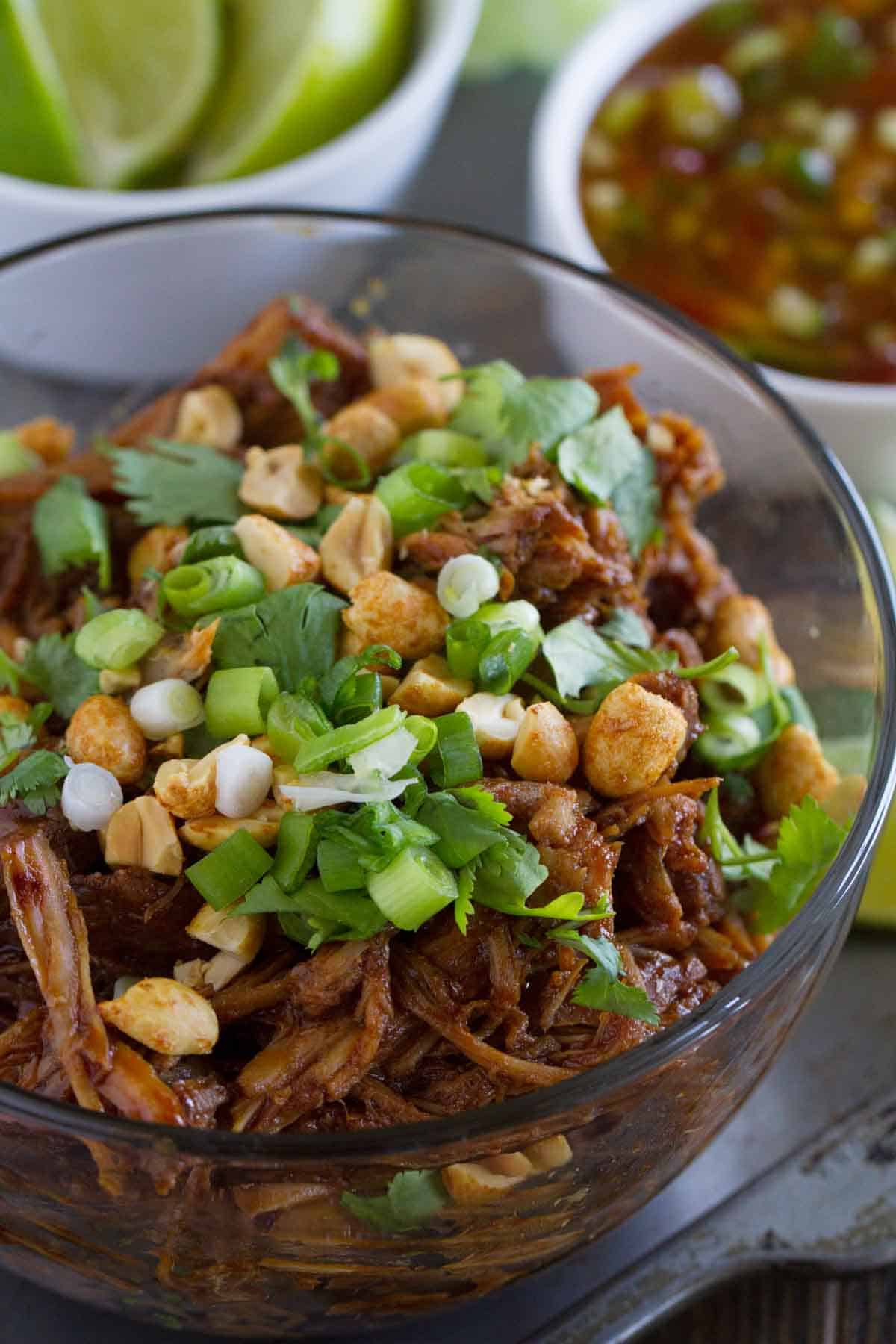 BBQ pork filling for BBQ Pork Lettuce Wraps.