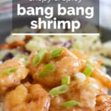 Bang Bang Shrimp with text overlay.