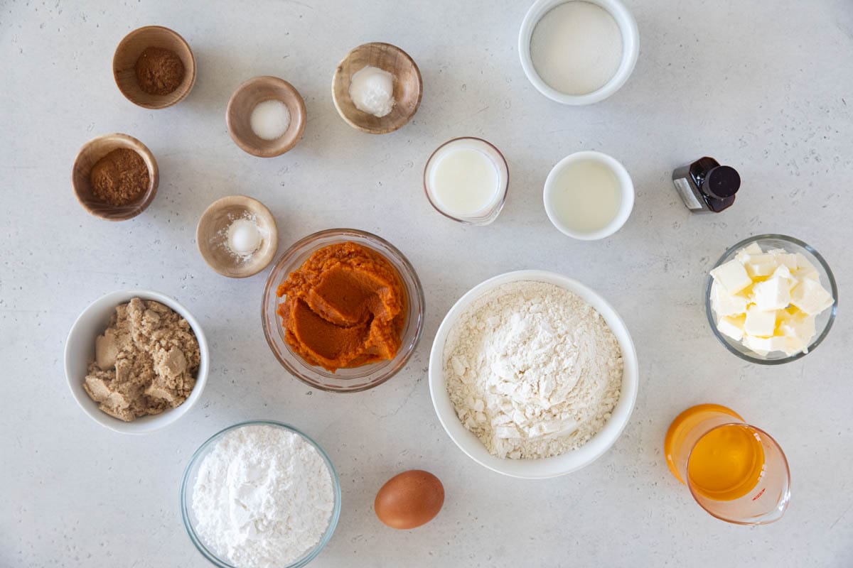 Ingredients for Pumpkin Coffee Cake.