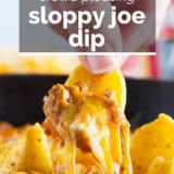 Sloppy Joe Dip with text overlay.