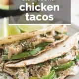 Slow Cooker Chicken Tacos with text overlay.