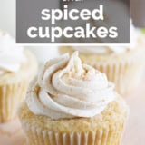 Chai Spiced Cupcakes with text overlay.