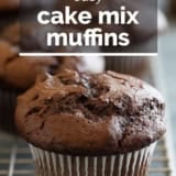 Cake Mix Muffins with text overlay.