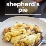 Shepherd's Pie with text overlay.