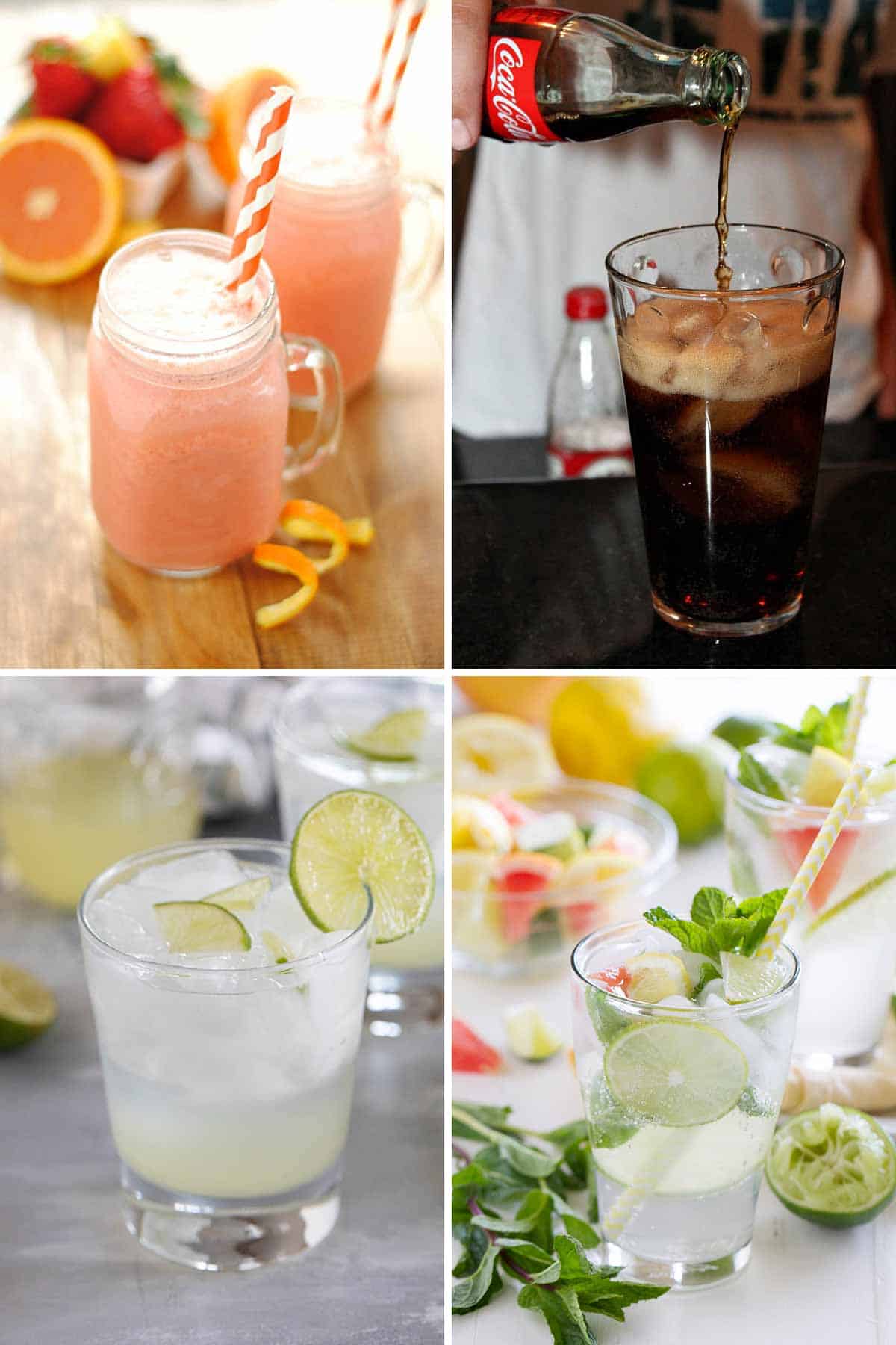 Recipes for nonalcoholic drinks.