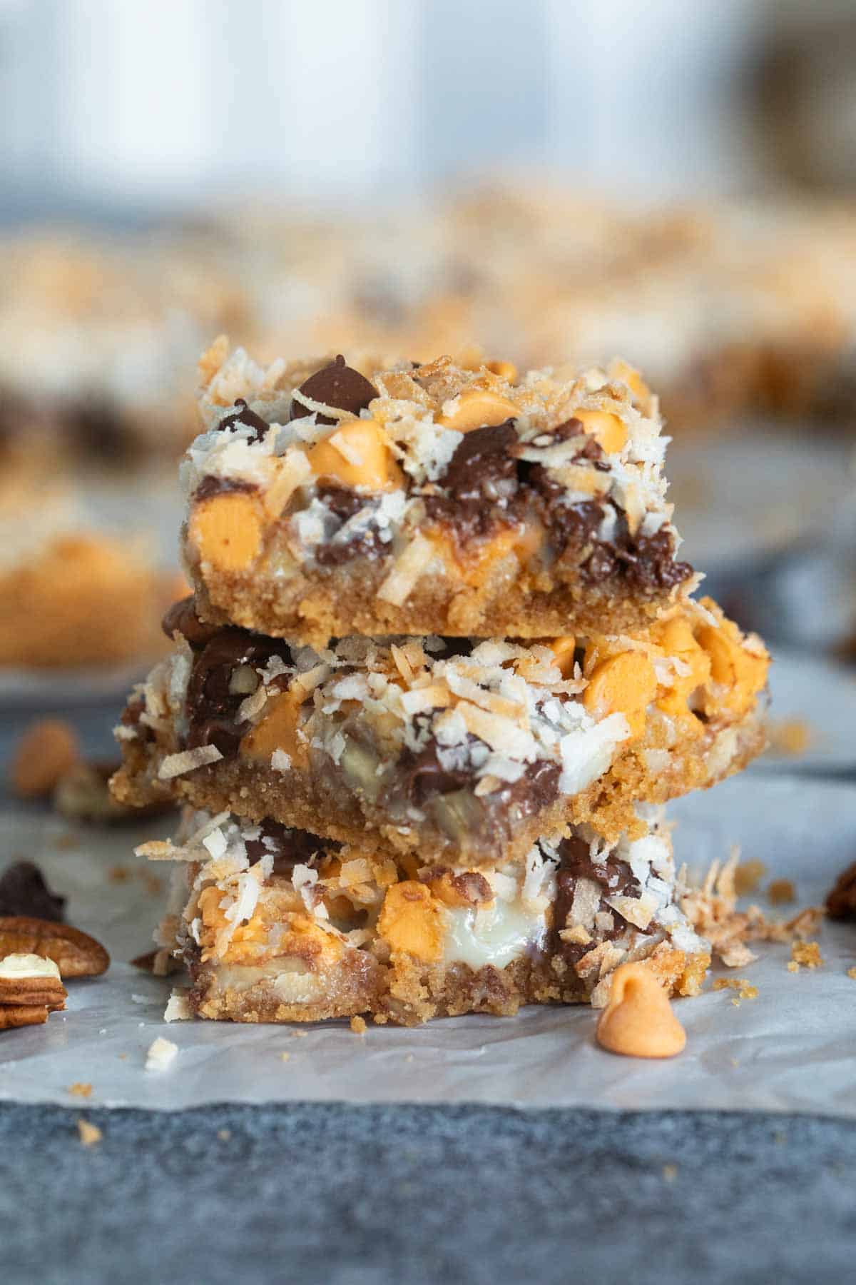 Three 7 Layer Bars stacked on top of each other.