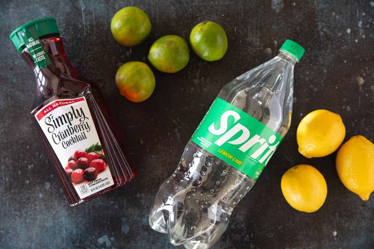 Ingredients for Cranberry Spritzer