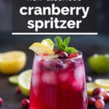 Cranberry Spritzer with text overlay.