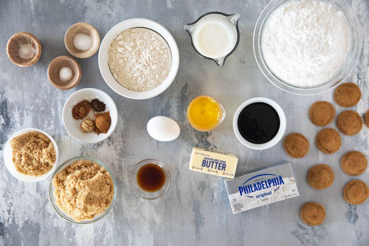 Ingredients for Gingerbread Cupcakes.