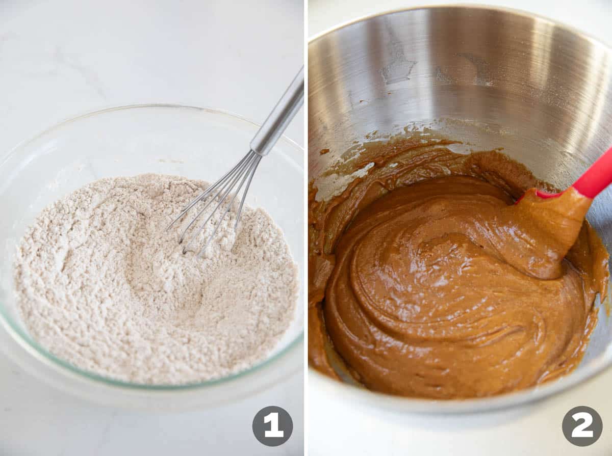 Making batter for Gingerbread Cupcakes.