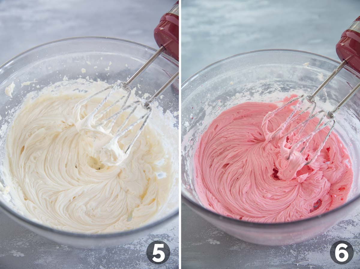 Making frosting for Peppermint Brownies.