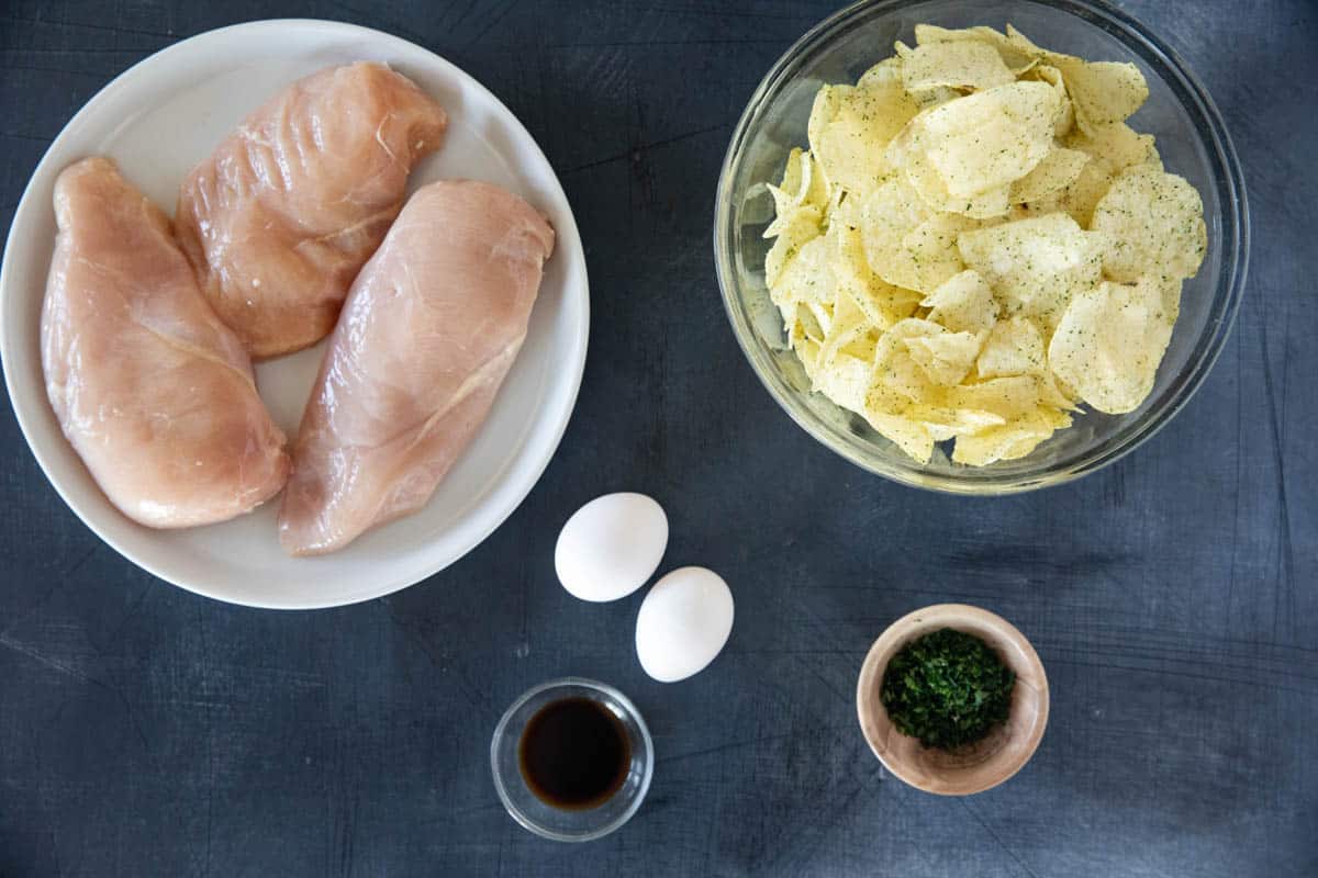 Ingredients for Potato Chip Chicken.