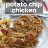 Potato Chip Chicken with text overlay.