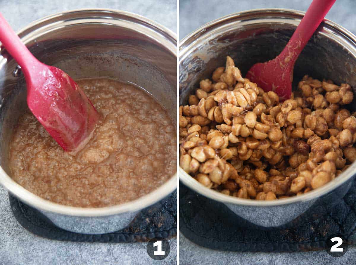 Cooking ingredients for Toffee Peanuts.