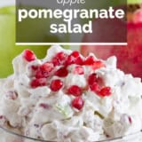 Apple Pomegranate Salad with text overlay.