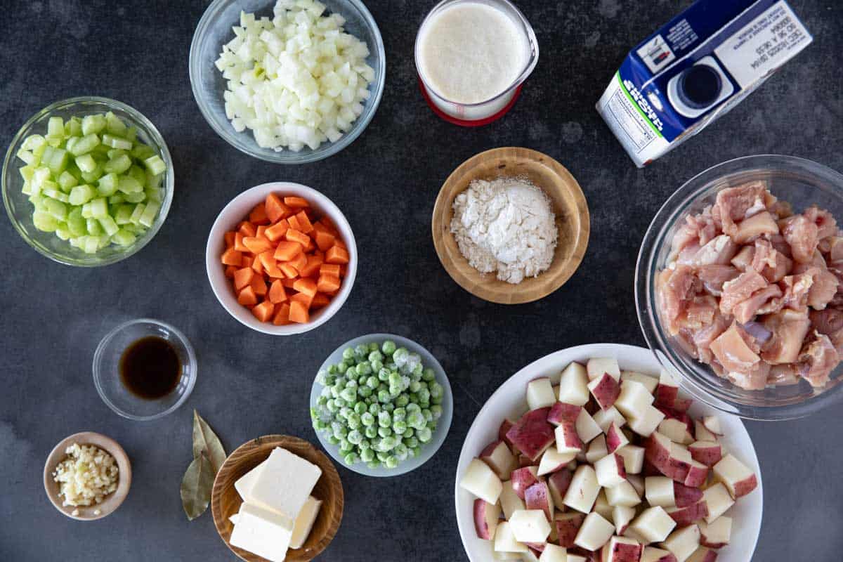 Ingredients for Chicken Stew.