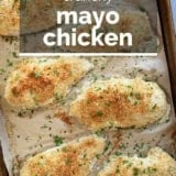 Crunchy Mayo Chicken with text overlay.