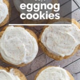 Eggnog Cookies with text overlay.