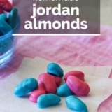 Jordan Almonds with text overlay.