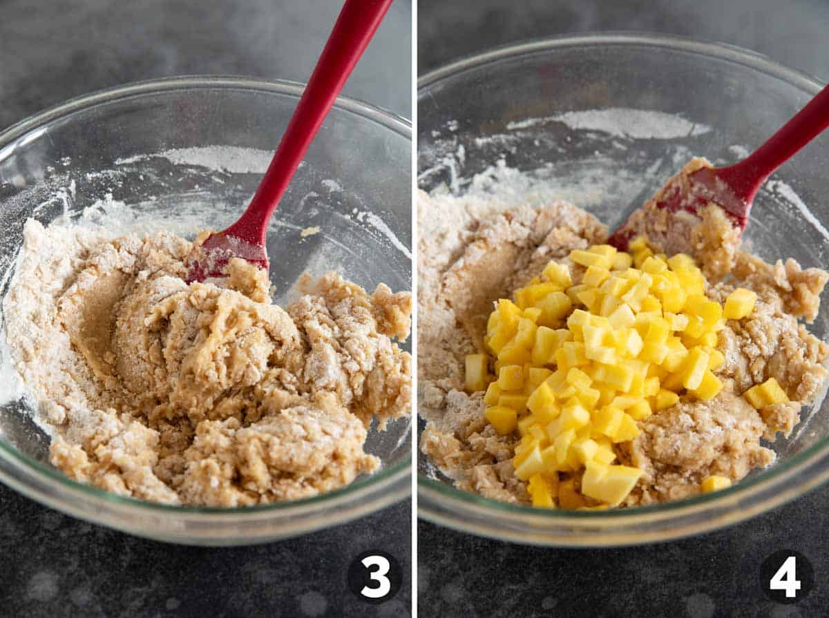 Mixing Mango Bread batter.