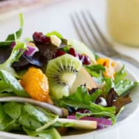 Small plate with a serving of Steph's Summer Salad.