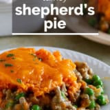 Turkey Shepherd's Pie with text overlay.